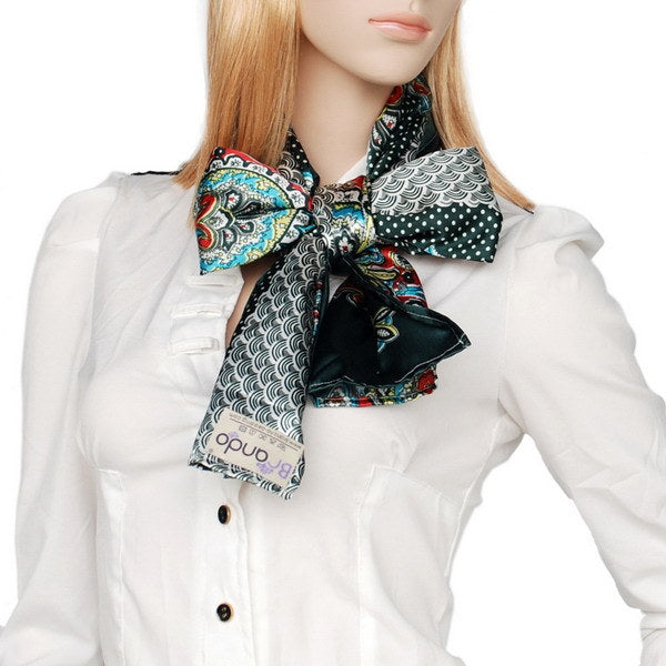 Blando Sega Green Paisley & Multi-Pattern Fashion Graceful Soft Silk Scarf/Wrap/Shawl(Large)