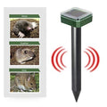 4 pcs Solar Powered Repellent Ultrasonic Outdoor Lawn Garden Snake Rodent Repeller; mouse repeller