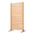 VEVOR Wooden Privacy Screen, 36" W x 76" H Outdoor Privacy Screen, Freestanding Wood Privacy Panel with Stand, Decorative Patio Privacy Screen, Outdoor Divider for Balcony Patio Lawn Garden