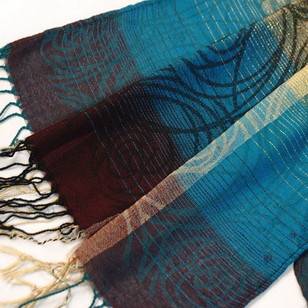 Blancho Bedding -Pa-a09-4 Moon & Stars & Roses Elegant Fashion Smooth Touch Tassel Ends Pashmina/Shawl/Scarf