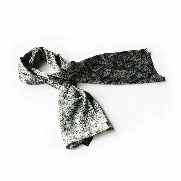 Blando Simple & Decent Cold Blue Tone Leopard Print Fashion Silk Scarf/Wrap/Shawl(Large)