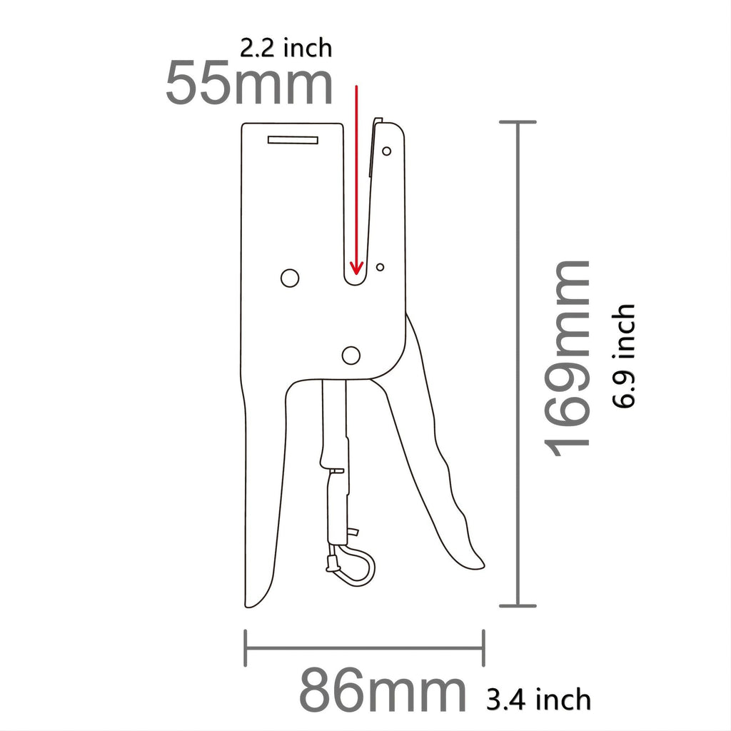 Heavy-Duty Metal Plier Stapler Full-Strip With Staples 1000 Pcs