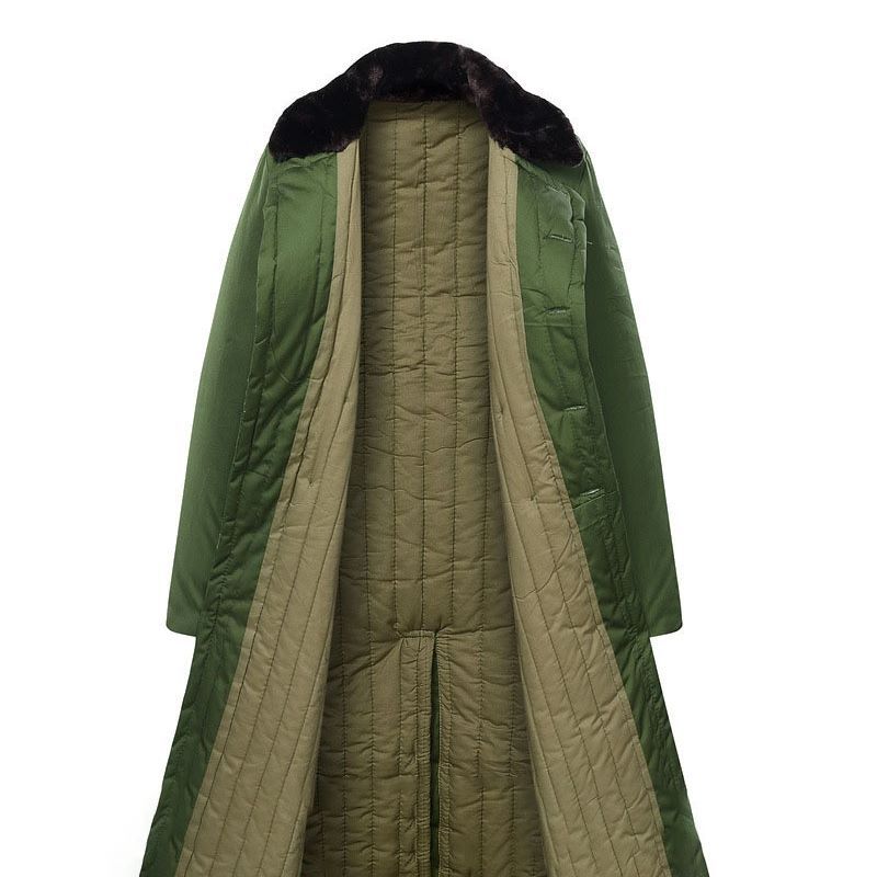 Retro Northeast Men's Winter Thick Long Trench Coat Jacket Military Coat