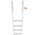 VEVOR Dock Ladder, Removable 4 Steps, 500 lbs Load Capacity, Aluminum Alloy Pontoon Boat Ladder with 3.1'' Wide Step & Nonslip Rubber Mat, Easy to Install for Ship/Lake/Pool/Marine Boarding