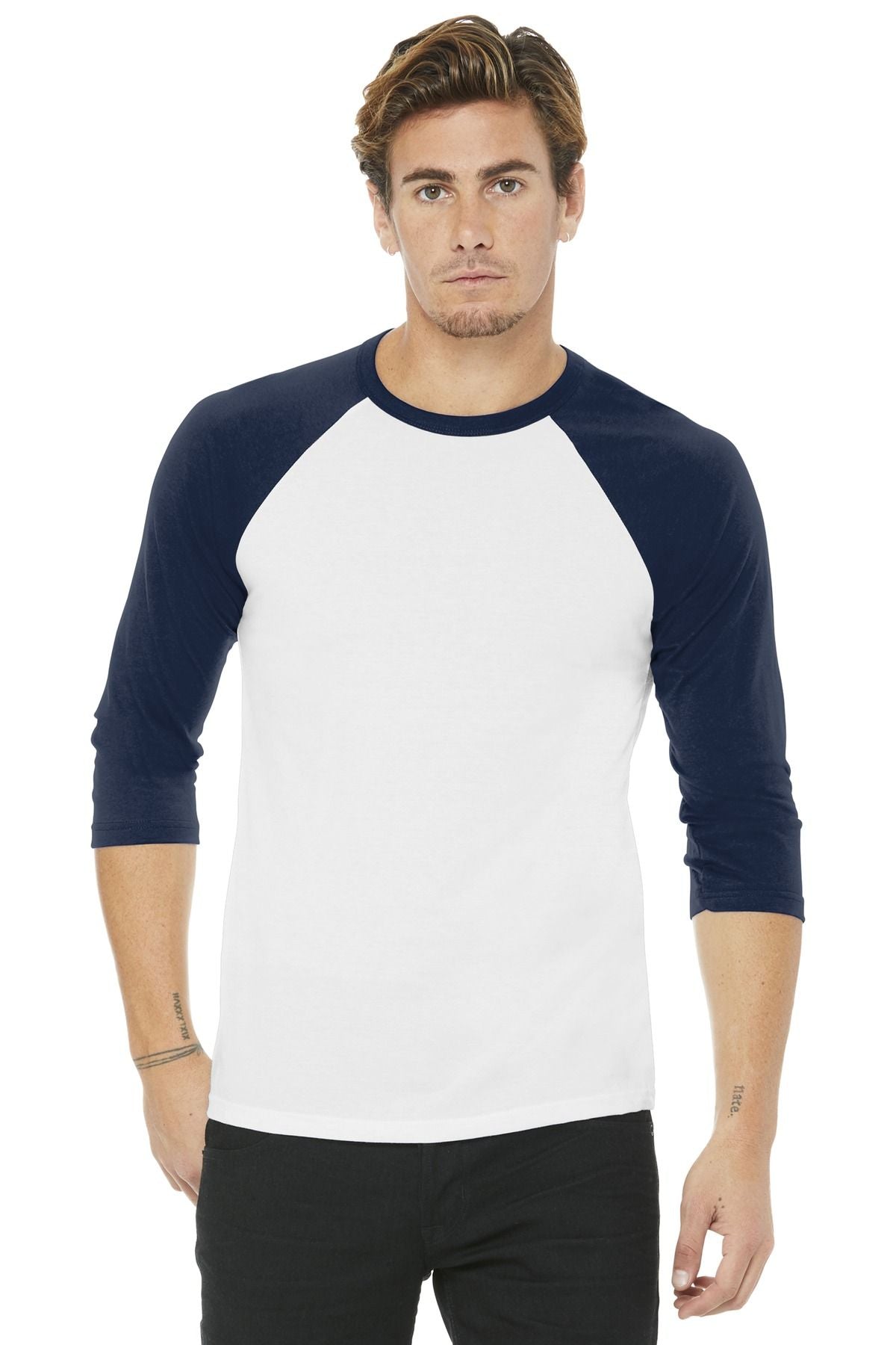 BELLA+CANVAS Unisex 3/4-Sleeve Baseball Tee BC3200