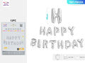HAPPY BIRTHDAY Shape Ballon 13PCS*12 PACKS Ideals For Brithday Party