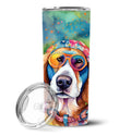 Hippie Dawg Stainless Steel Skinny Tumbler Vacuum Double Walled Reusable Insulated Tumbler Travel Cup for Coffee Cocktails Gift with Lid, 20 oz