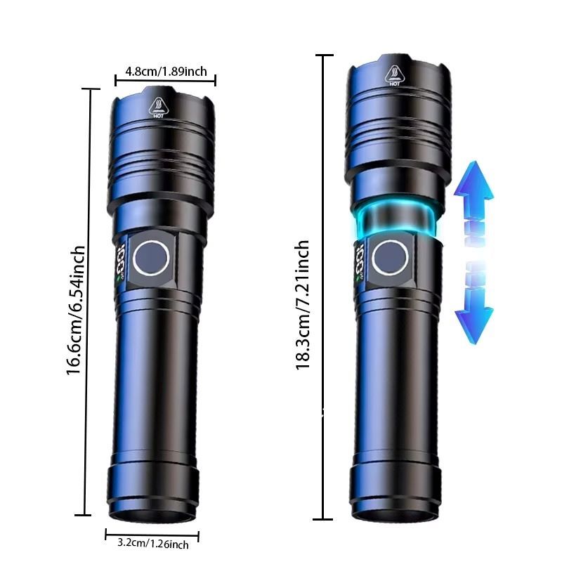 Portable LED Rechargeable Flashlight for Night Walking