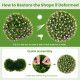 2 PCS Artificial Plant Topiary Balls 17.5 Inch Faux Decorative Balls with Pink Flowers