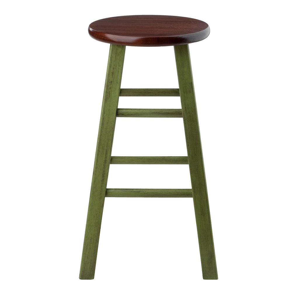 Ivy 24" Counter Stool Walnut/Green