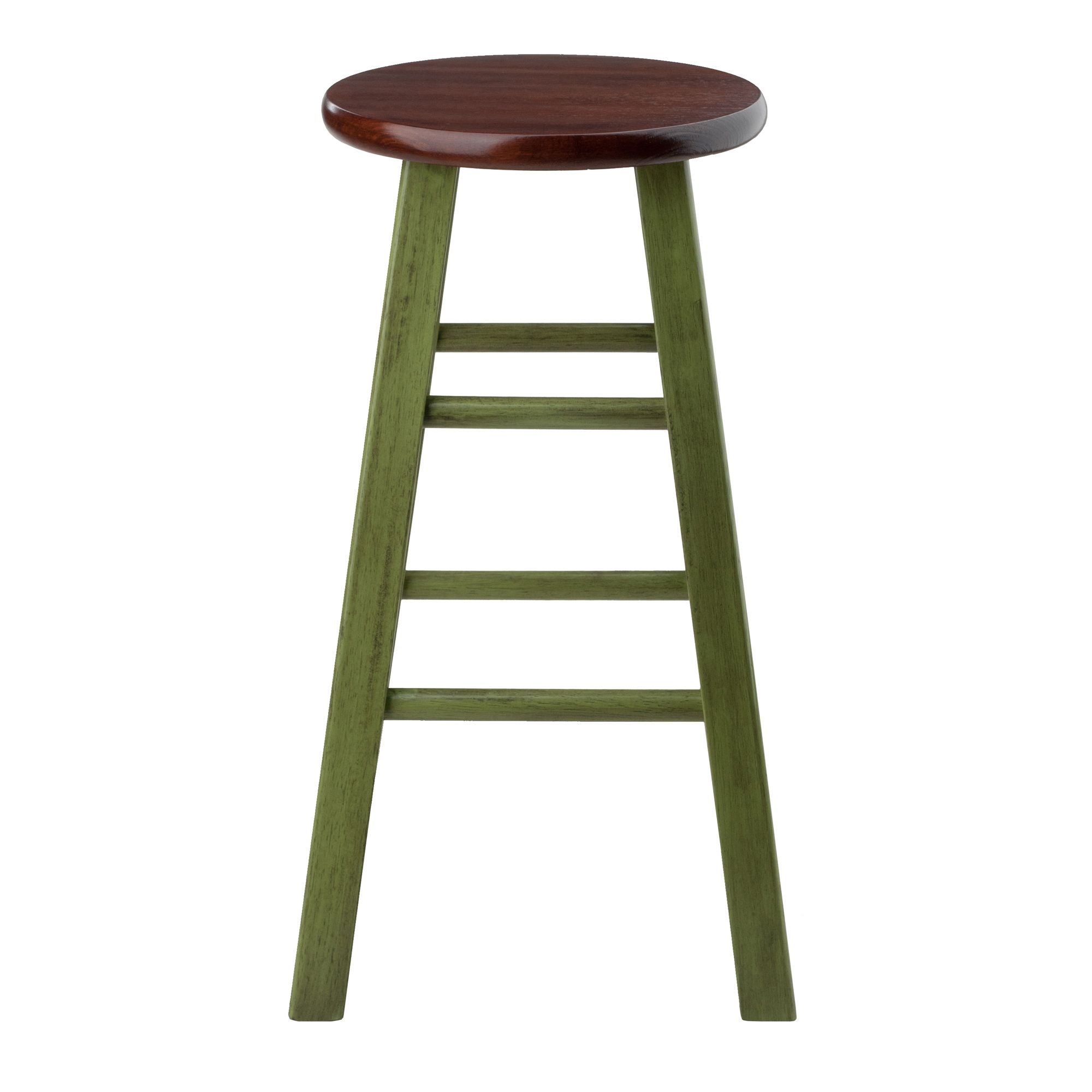 Ivy 24" Counter Stool Walnut/Green