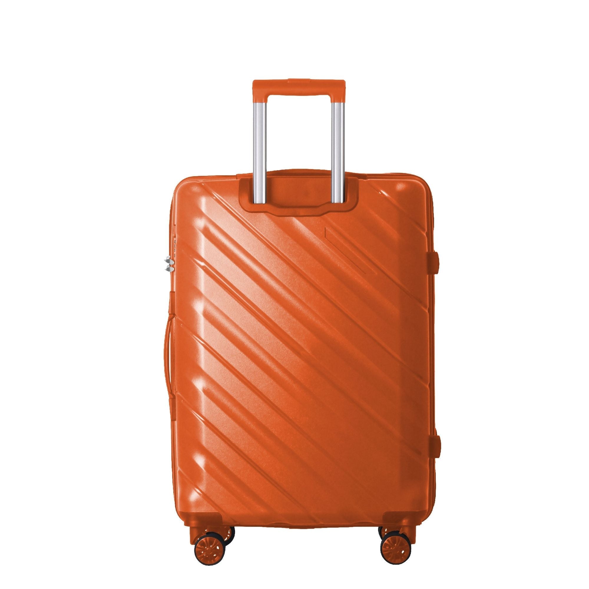 3-Piece Luggage Sets (20", 24", 28"), Suitcase with Wheels, Hardside Suitcase With Four Spinner Wheels and Scratch-Resistant Surface, Orange