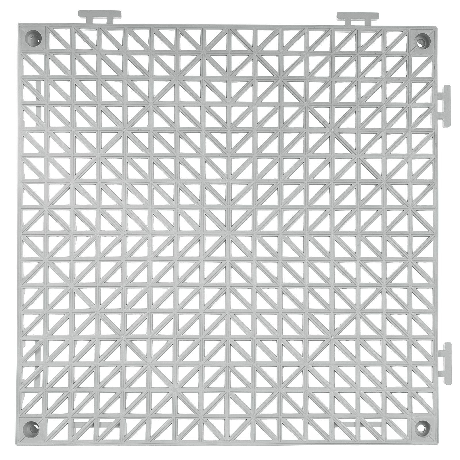 VEVOR Interlocking Tile 50PCS Gray, Drainage Tiles 12" x 12" Splicing, PVC Interlocking Drainage Floor Tiles, Non-Slip Drainage Holes for Restroom, Bathroom, Kitchen, Pool, Wet Areas
