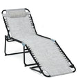 Foldable Recline Lounge Chair with Adjustable Backrest and Footrest