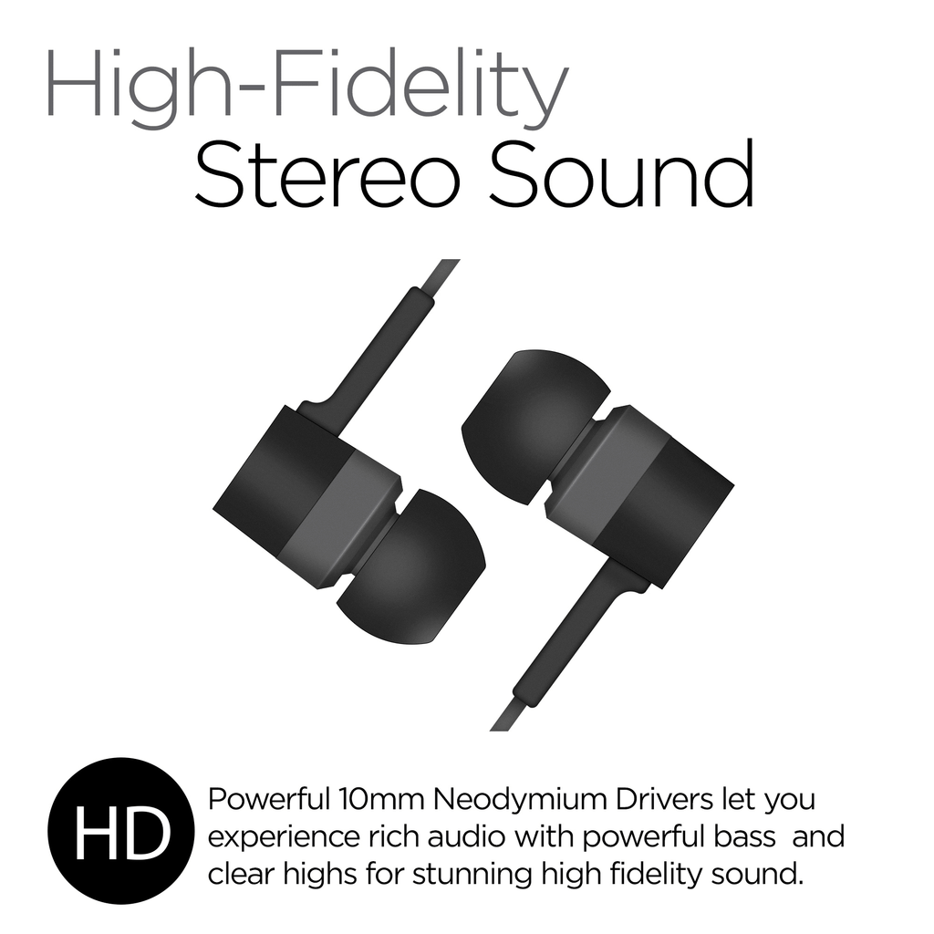 HyperGear Low Ryder Earphones w/Mic 3.5mm