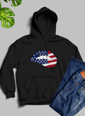 USA FLAG LIPS American Flag Lips Hoodie
