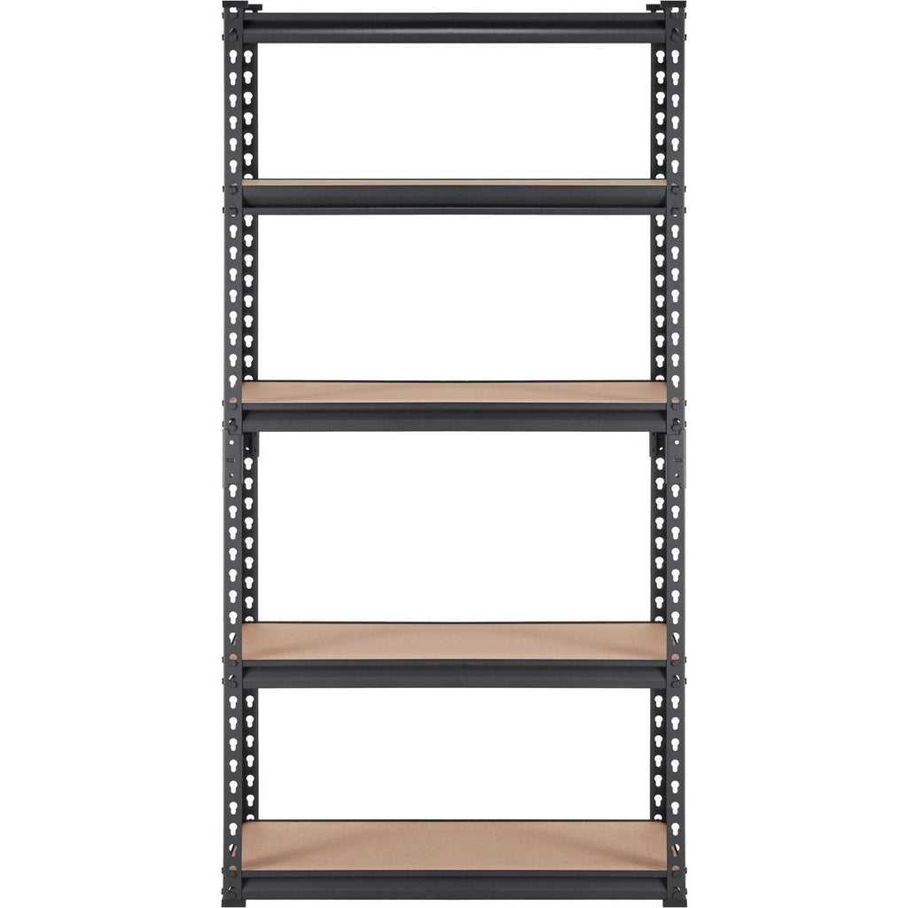 VEVOR Storage Shelving Unit, 5-Tier Adjustable, 2000 lbs Capacity, Heavy Duty Garage Shelves Metal Organizer Utility Rack, Black, 30" L x 12" W x 60" H for Kitchen Pantry Basement Bathroom Laundry