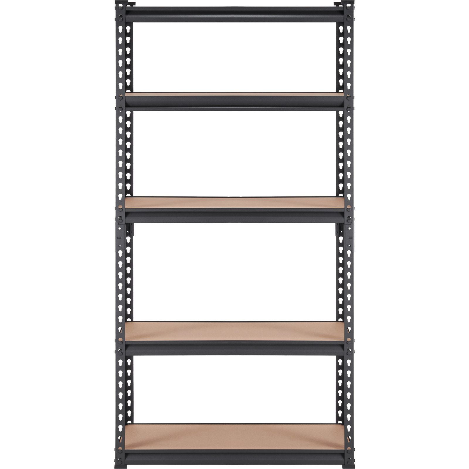 VEVOR Storage Shelving Unit, 5-Tier Adjustable, 2000 lbs Capacity, Heavy Duty Garage Shelves Metal Organizer Utility Rack, Black, 30" L x 12" W x 60" H for Kitchen Pantry Basement Bathroom Laundry