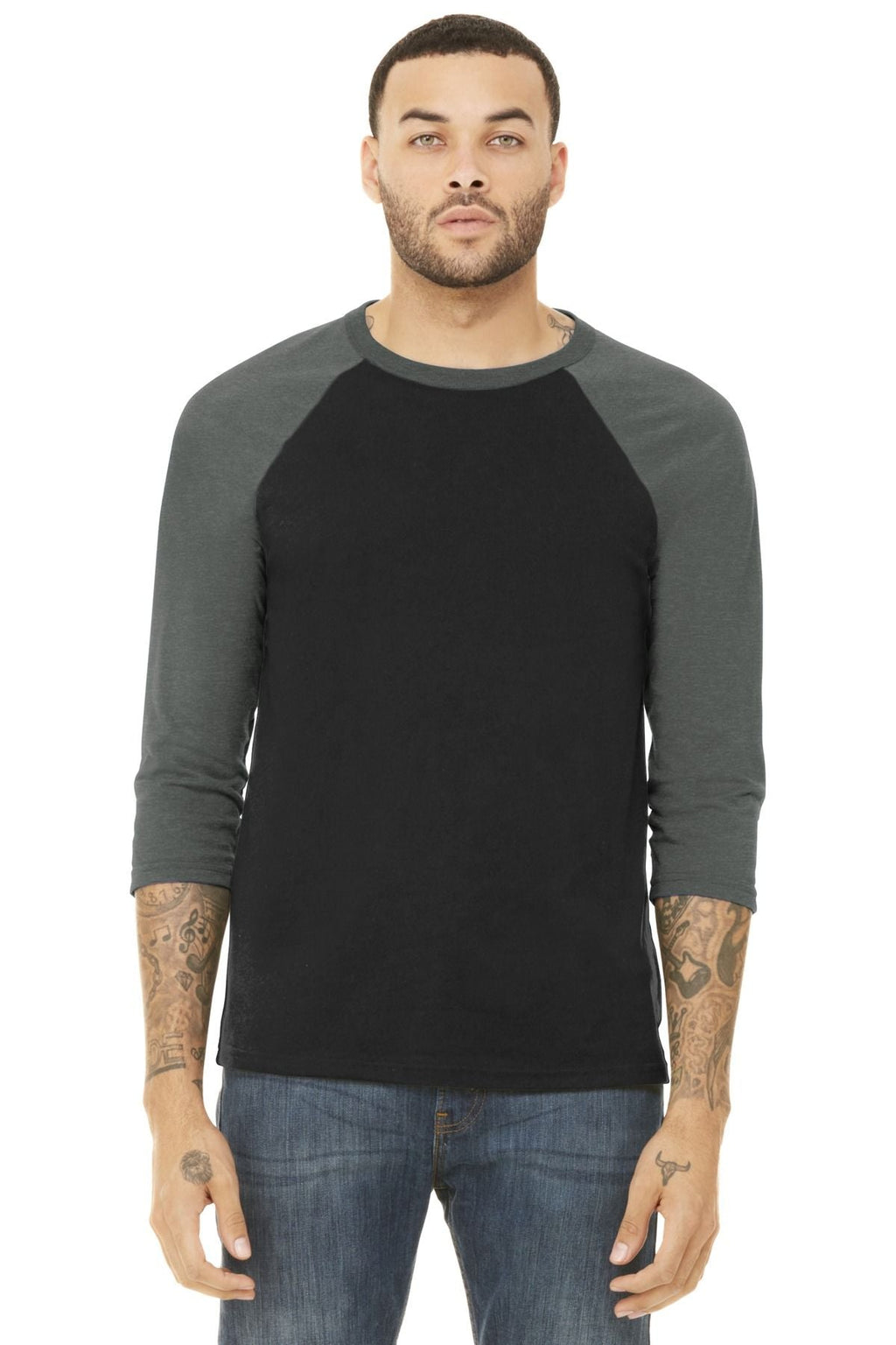 BELLA+CANVAS Unisex 3/4-Sleeve Baseball Tee BC3200