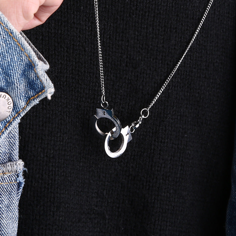 Handcuff Pendant Necklace Fashion Friendship Necklaces Stainless Steel Necklaces for Women
