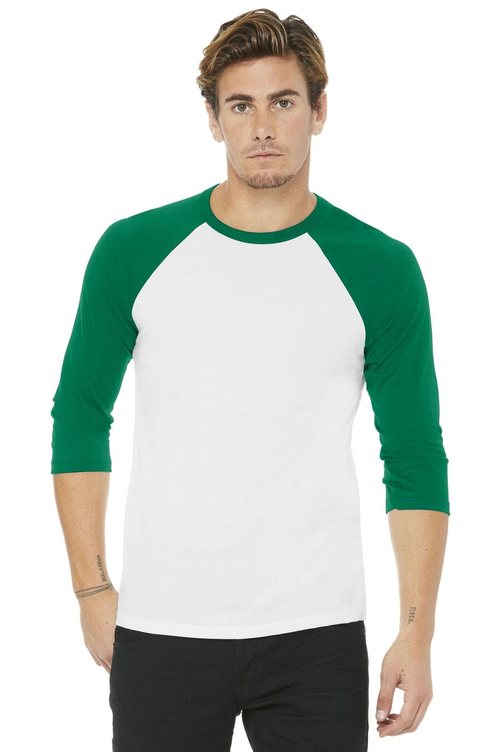 BELLA+CANVAS Unisex 3/4-Sleeve Baseball Tee BC3200