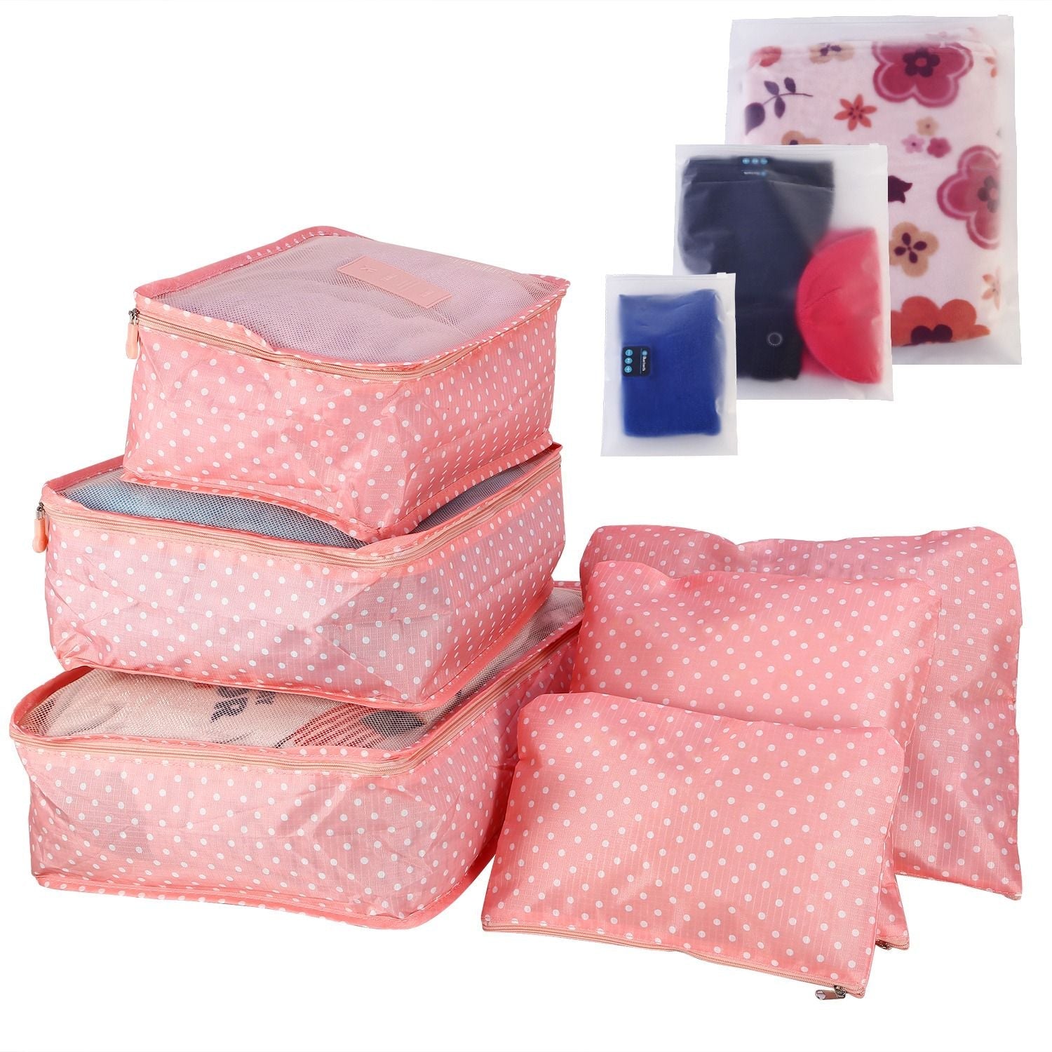 9Pcs/Set Clothes Storage Bags Water-Resistant Travel Luggage Organizer Clothing Packing Cubes for Blouse Hosiery Stocking Underwear