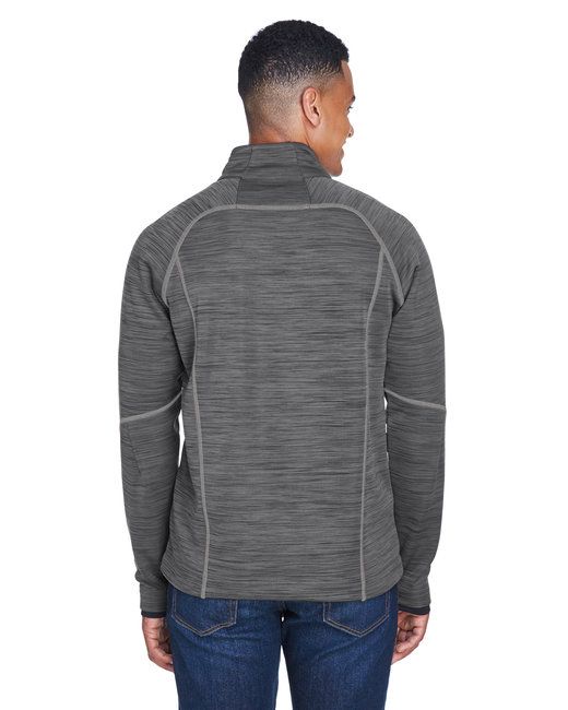 Men's Flux Mélange Bonded Fleece Jacket - CARBON/ OLY RED - S