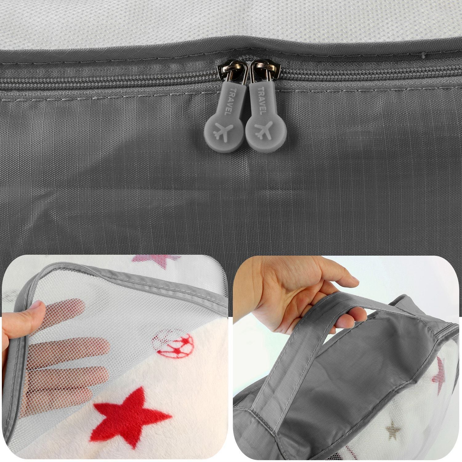 9Pcs/Set Clothes Storage Bags Water-Resistant Travel Luggage Organizer Clothing Packing Cubes for Blouse Hosiery Stocking Underwear