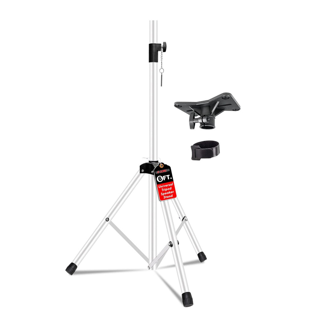 5 Core Speaker Stand Tripod Floor Tall Adjustable Up to 72 Inch DJ Studio Monitor Stands Pole Mount - SS ECO 1PK WOB