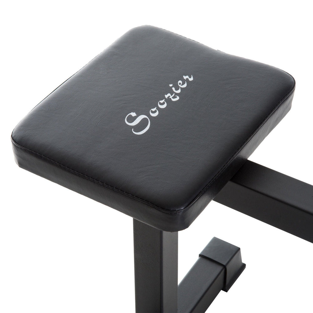 Steel Seated Calf Raise Machine Adjustable Leg Press Strength Training Gym Black