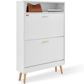 VEVOR Shoe Cabinet with 2 Flip Drawers, Shoe Storage Cabinet for Entryway, Free Standing Shoe Storage Organizer with Top Storage Cubby for Heels, Boots, Slippers in Hallway, Living Room