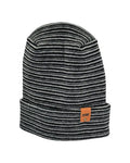 Modern Theta Stitch Contrast Cuffed Beanie (Patent Pending Design)-Gray/Black, Made in USA