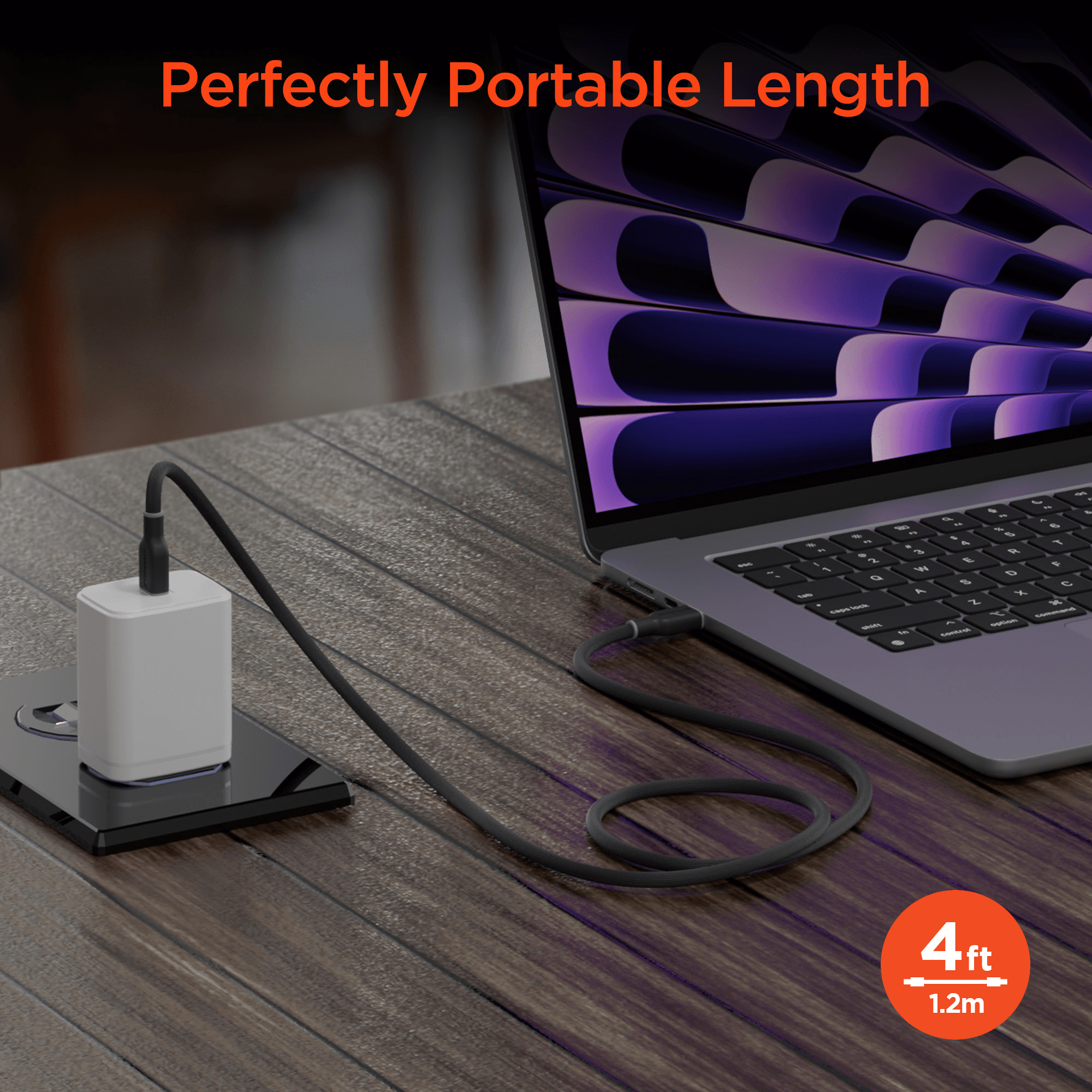 HyperGear Flexi PRO USB-C to USB-C Cable 4ft