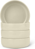 Basics Glazed Stoneware Bowls, 4-Piece Set, Microwave and Dishwasher-Safe, 5.5 in., Ivory