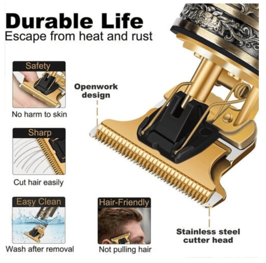 Professional Mens Hair Clippers Trimmer Machine Cordless Beard Electric Shaver