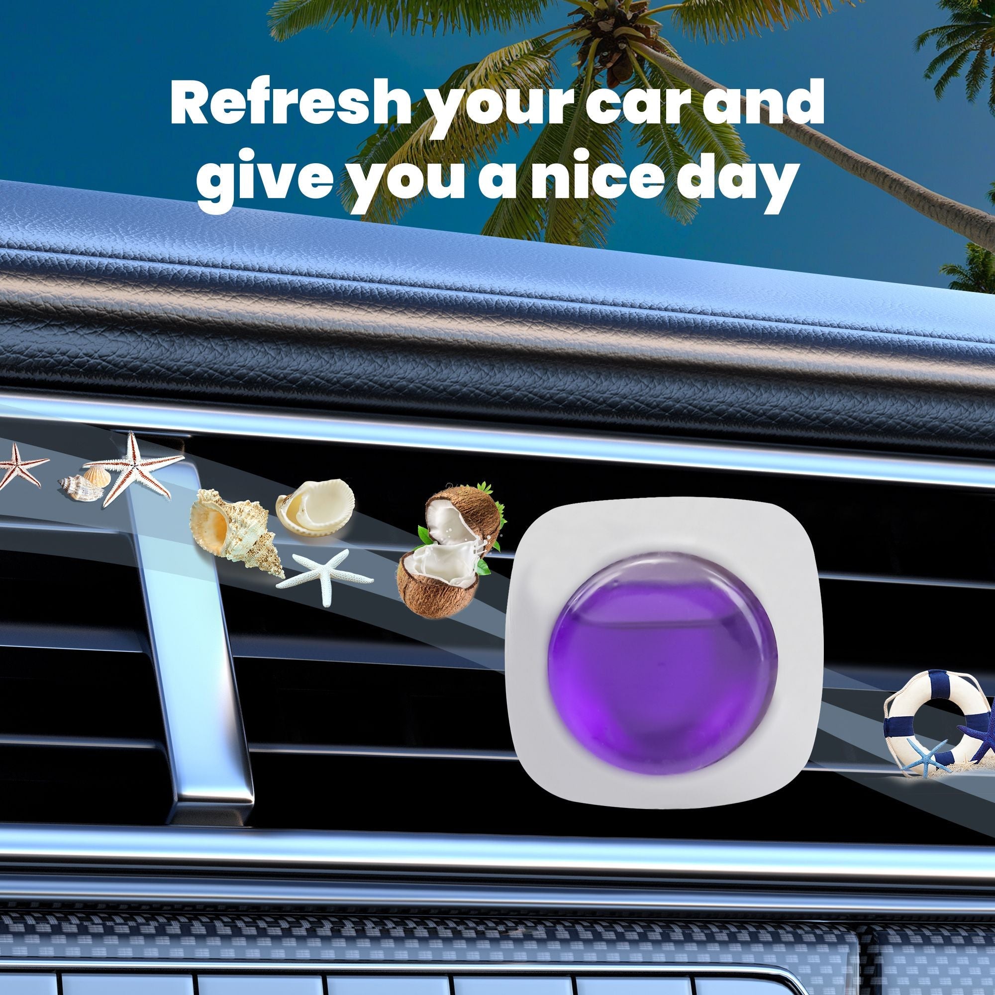 3 Pack Car Air Fresheners - Long Lasting Vent Clips For Men & Women, 3 Pack Up To 90 Days Fits All Car Refresher Odor Eliminator, New Car Scent Variety Pack