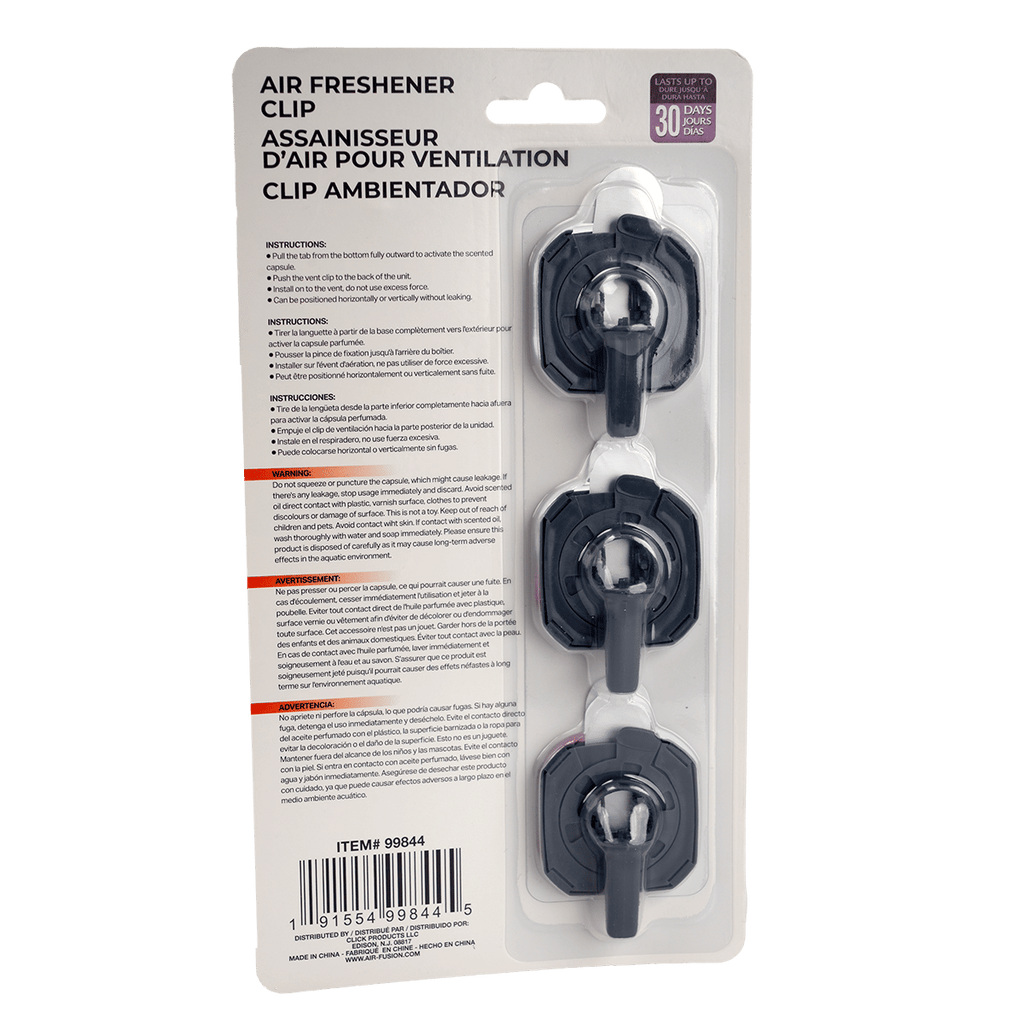 3 Pack Car Air Fresheners - Long Lasting Vent Clips For Men & Women, 3 Pack Up To 90 Days Fits All Car Refresher Odor Eliminator, New Car Scent Variety Pack