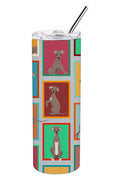 Lots of Fawn Italian Greyhound Stainless Steel Skinny Tumbler Vacuum Double Walled Reusable Insulated Tumbler Travel Cup for Coffee Cocktails Gift with Lid, 20 oz