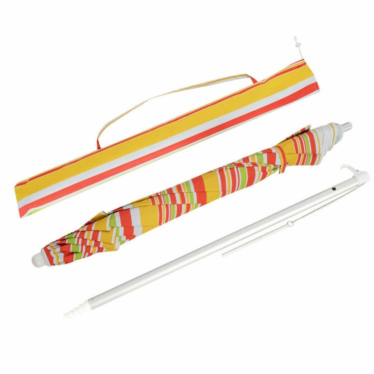 6.5 Feet Beach Umbrella with Carry Bag without Weight Base