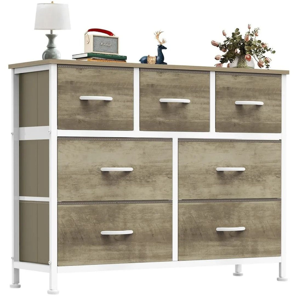Desser For Bedroom With 7 Fabric Drawers Organizer Storage Closet Chest Clothes For Living Room Display Cabinet Of Furniture