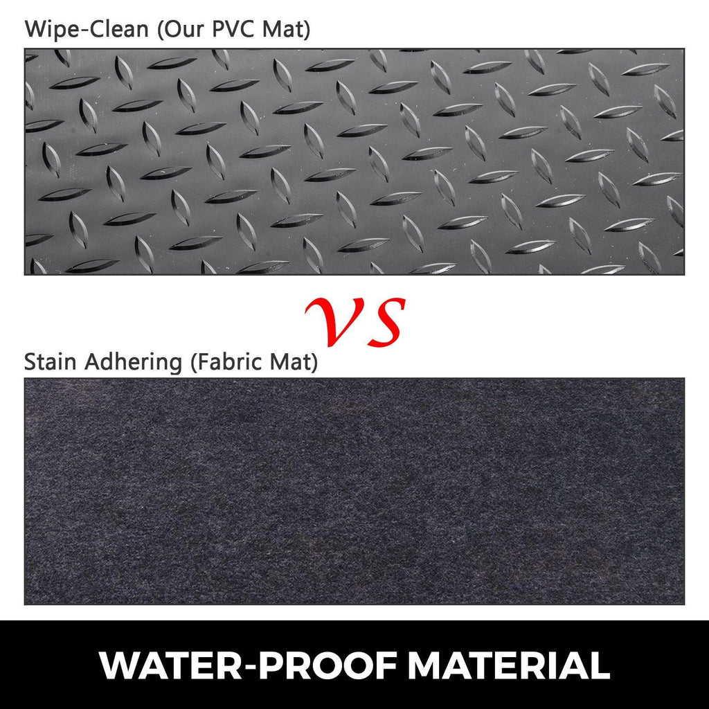 VEVOR Garage Floor Mats 2 Rolls 17 x 3.6 Ft Garage Mat 2.5mm Thickness Black Garage Flooring PVC Garage Mats for Under Car