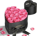16 Preserved Flowers Rose Birthday Gifts for Women Her Mom Wife Girlfriend Grandma on Valentines Mothers Day Christmas Anniversary Romantic(Pink)