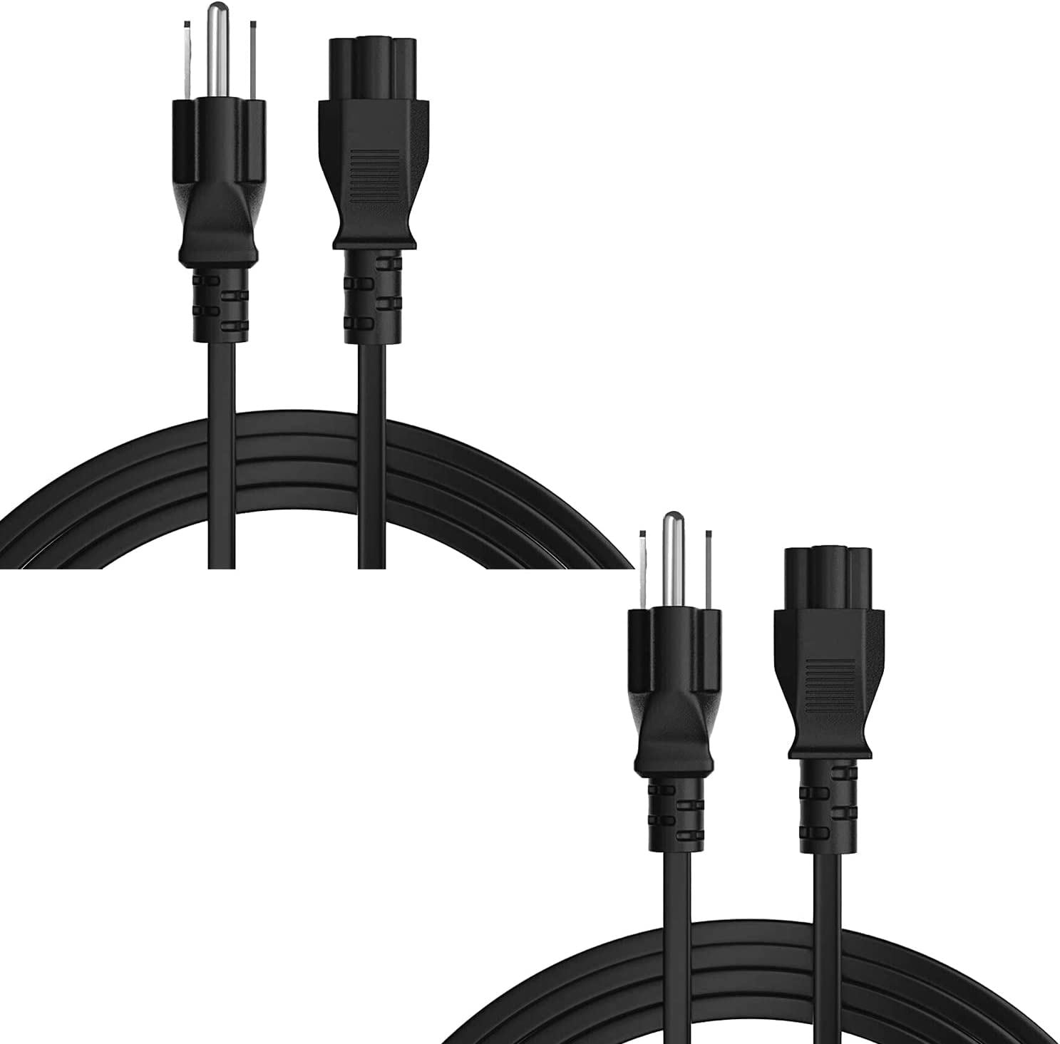5 Core Replacement UL Listed AC Wall Power Cord 10 Feet 3 Prong Universal AC Cable for LG TV Dell HP Asus Toshiba Lenovo Acer Samsung Laptop Notebook Computer Charger PL 1002