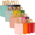 32-Packs Paper Bags with Handles Bulk 7.6"x4.75"x10.5" Medium Gift Bags 16 Different Senior Color Bags Multiple Uses