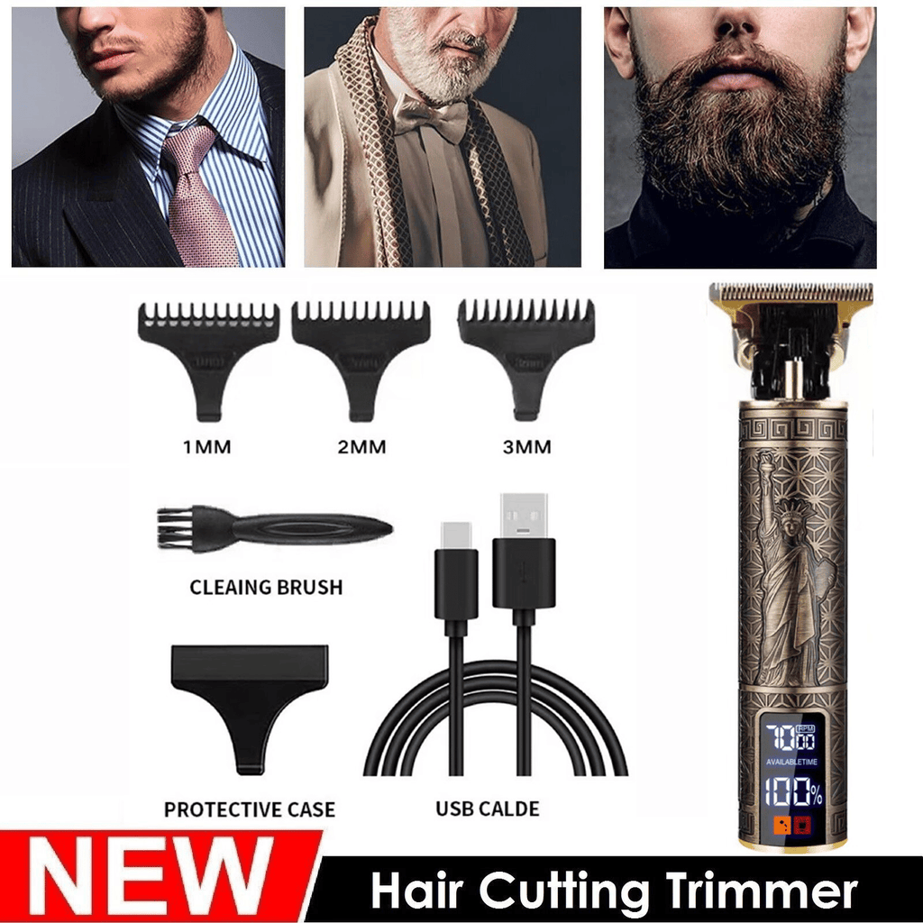 Professional Mens Hair Clippers Trimmer Machine Cordless Beard Electric Shaver