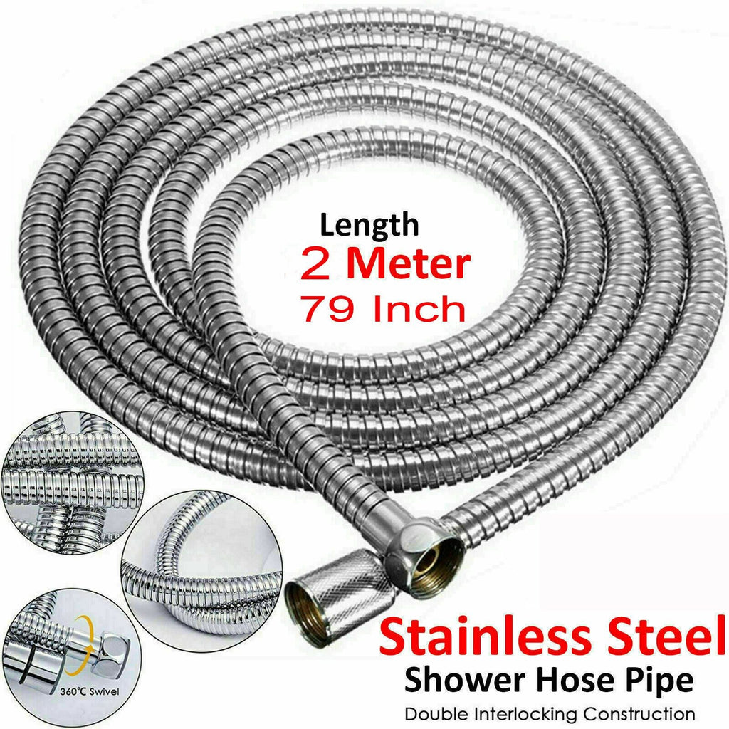 2 m / 3 m / 79" / 118" Shower Water Hose Shower Head Stainless Steel Flexible Replacement Hose