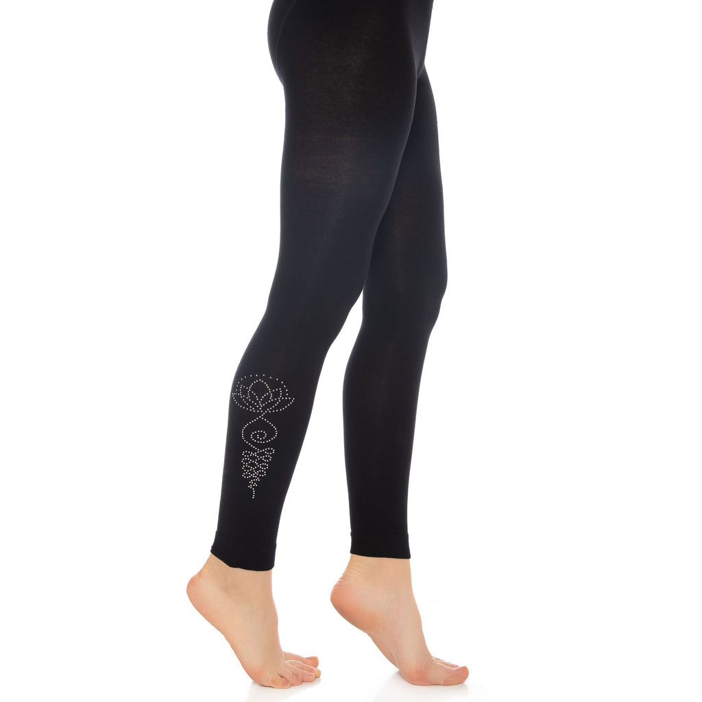 Bamboo Leggings for Women Soft Stretchy Full Length Elastic Leggings with Fancy Accessories