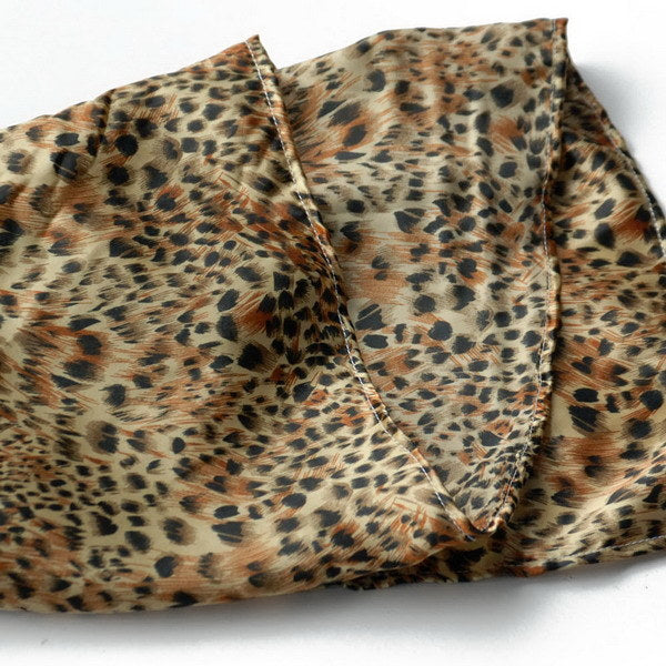 Blando Wild Leopard Color Funky Exquisitely Soft Silky Scarf/Wrap/Shawl(Large)