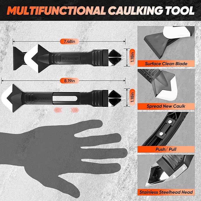 Silicone Caulking  Finishing Tool Scraper Angle Scraper Bathroom