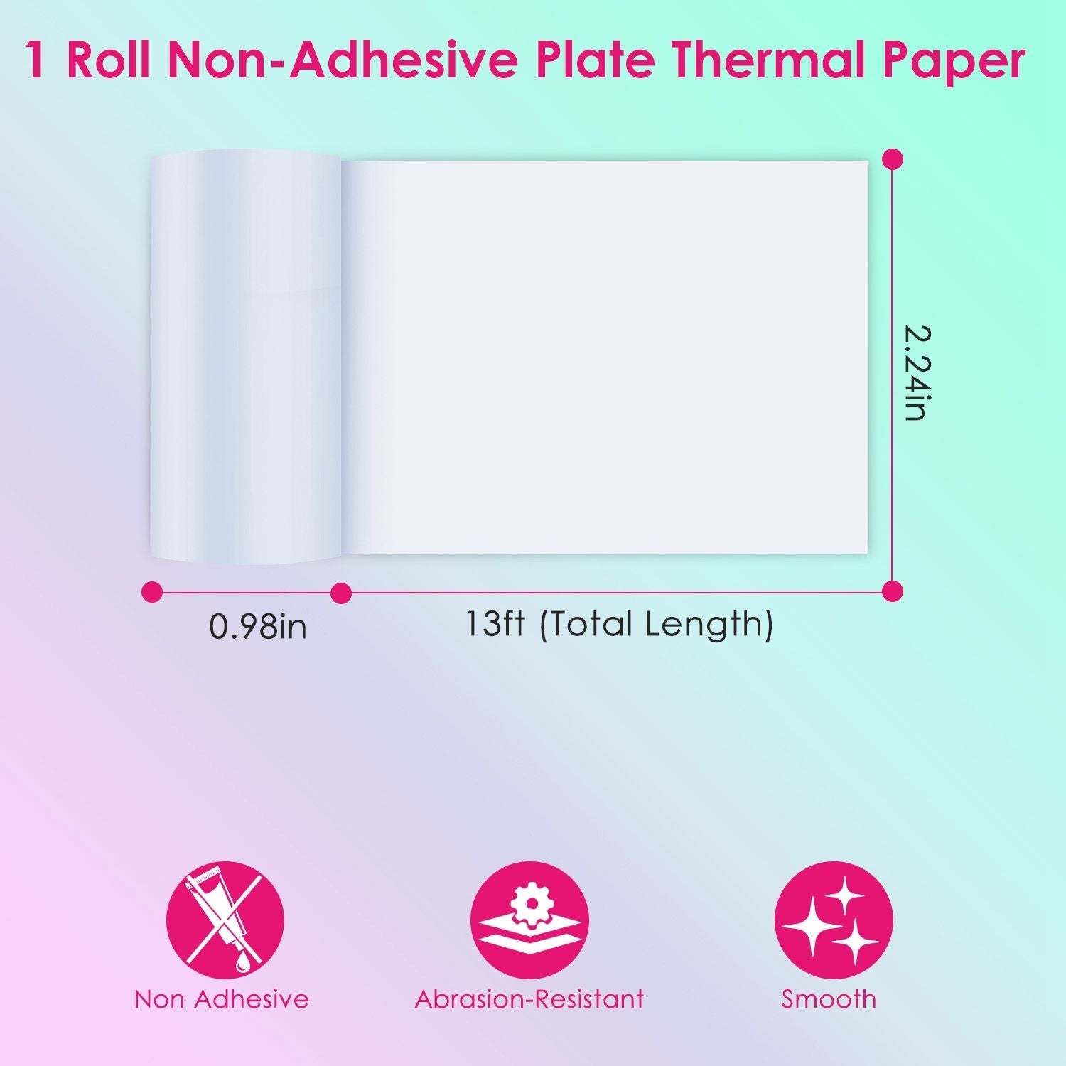 Pocket Wireless Thermal Printer Portable Mini Sticker Maker Machine Rechargeable Inkless Photo Printer for Printing Label Journal Study Notes Memo Photos